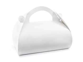 Ozdobne pudełka na ciasto, biały, 16x8,5x9,5cm.