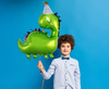 Balon foliowy Dinozaur w czapeczce, 66x80 cm