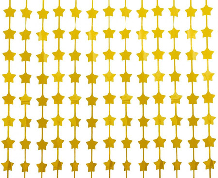 Kurtyna B&C Gwiazdki, matowa złota, 100x200 cm