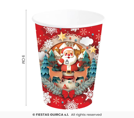 Kubeczki Santa Claus 6 szt, 240 ml