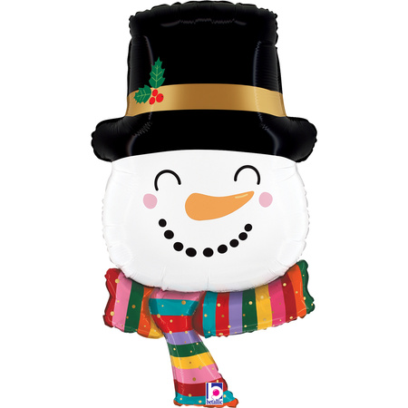 Balon foliowy Grabo, Joyful Snowman, 27'' (37x69 cm)