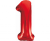 Balon foliowy B&C Cyfra 1, czerwona, 85 cm