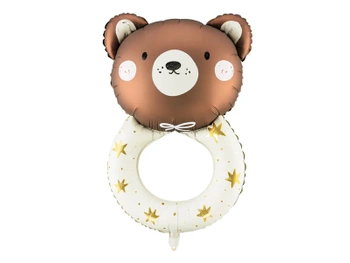 Balon foliowy Grzechotka miś, 61x88 cm, mix