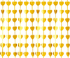Kurtyna Serca, metaliczna złota, 100x200 cm