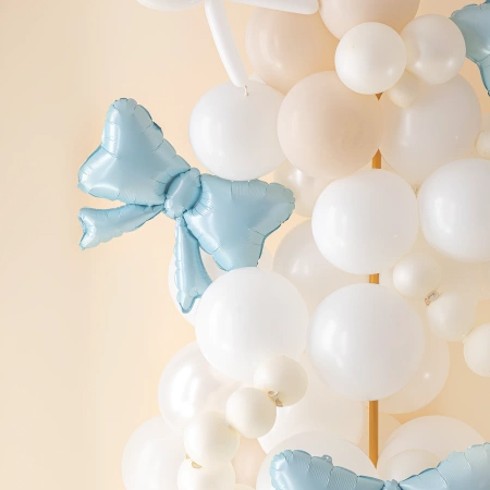 Balon foliowy Kokardki niebieski, 3 szt.