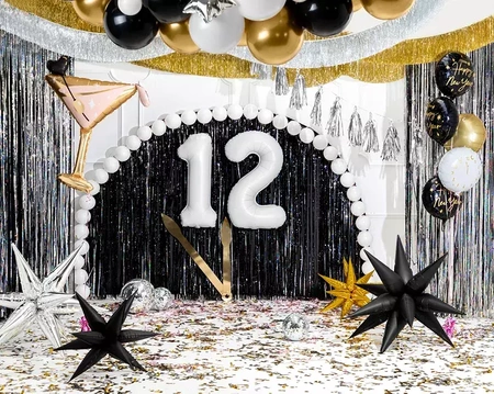 Balon foliowy Cyfra ''6'', 86 cm, biały