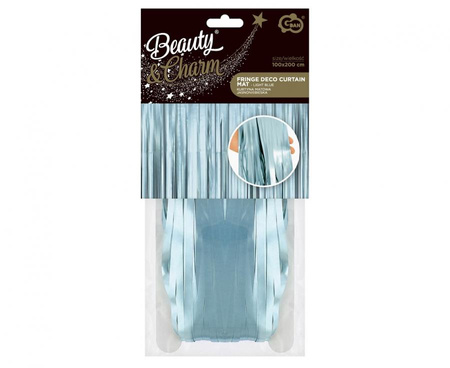 Kurtyna matowa B&C jasnoniebieska, 100x200 cm