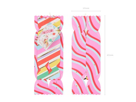 Pudełka na prezenty Cukierki, mix, 7x37 cm - 9x47 cm