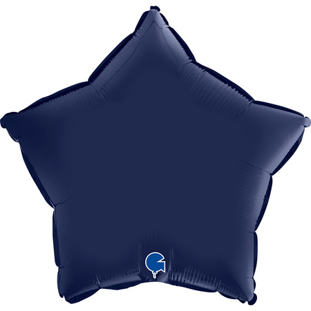 Balon Grabo 18'' Gwiazdka Satin Blue Navy (ciemny granat)
