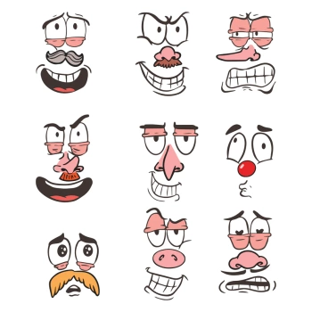 Wielkanoc naklejki Śmieszne Miny na jajka 1 szt.