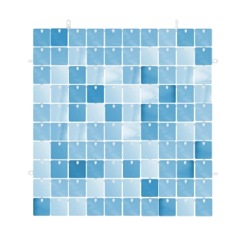 Panel cekinowy kwadraty niebieski 30x30cm