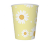 Kubeczki papierowe, żółte, stokrotki, 250 ml, 6 szt.