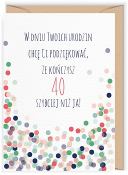 Kartka na 40ste urodziny