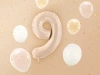 Balon foliowy Cyfra ''9'', 72cm, c. beż