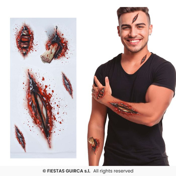 Zestaw tatuaży otwarte rany