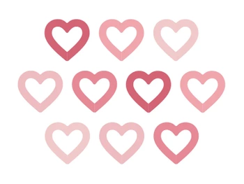 Znaczniki na kieliszki Serca, 6.5x6 cm, mix