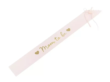 Szarfa Mom to be, blady róż, 75 cm