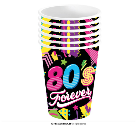 Kubeczki 80's forever, 6 szt