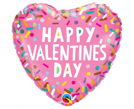 Balon foliowy 18" QL HRT "Valentine's Sprinkles"