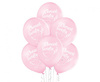 Balony Chrzest Święty (różowy), 6 szt.