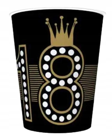 Kubeczki papierowe "18th Hollywood Style", 250ml, 8 szt