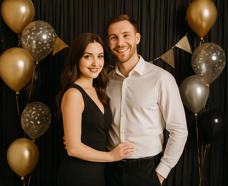 Kurtyna B&C matowa czarna, 100x200 cm