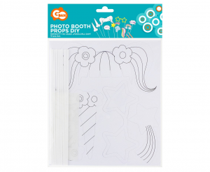 Rekwizyty do zdjęć Pokoloruj Sam - Jednorożec, 10 elementów