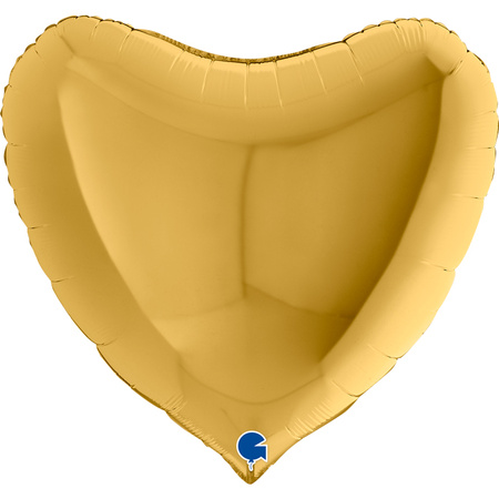 Balon Grabo 36'' Serce Złote jasne