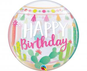 Balon Bubble "Lama Birthday Party"  22''