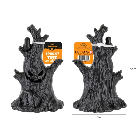 Lampion LED w kształcie pnia drzewa Halloween