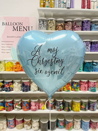 Balon serce gigant personalizowany napełniony helem - rożne kolory