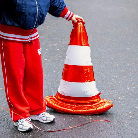 Balon foliowy stojący, Pachołek drogowy, 65x88 cm