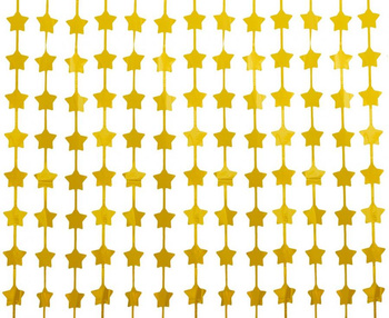 Kurtyna B&C Gwiazdki, matowa złota, 100x200 cm