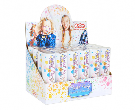 Konfetti pneumatyczne Pastel Party, kółeczka papierowe miks pastelowy / 15 cm