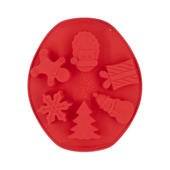 Forma silikonowa do 6 babeczek okrągła Boże Narodzenie