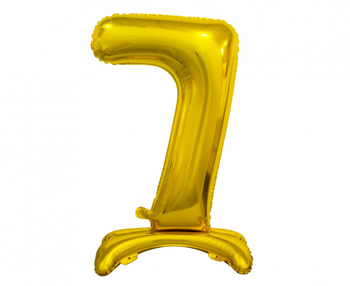 Balon foliowy B&C Cyfra stojąca 7, złota, 74 cm