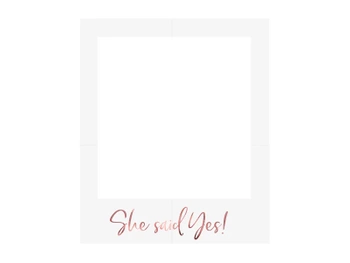 Ramka selfie She said yes, różowe złoto, 50x59,5cm