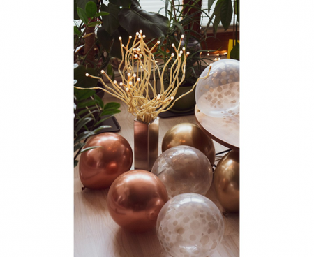 Bukiet balonowy B&C złoto-miedziany, 7 szt.