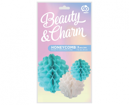 Rozeta dekoracyjna PB&C 3 kule, niebieski miks