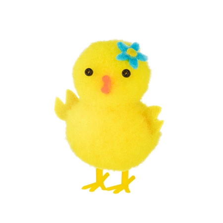 Dekoracje wielkanocne pudełko Kurczak z kwiatkiem 6 szt.