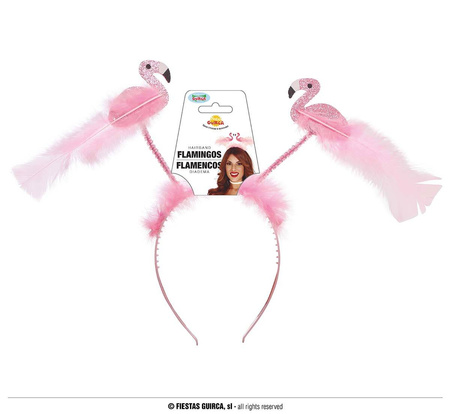 Opaska flaming z róźowym puszkiem