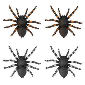 Halloween dekoracja pająk Ptasznik 4szt.