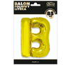 Balon foliowy "Litera B", złota, 89 cm