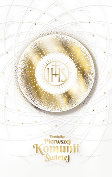 Kartka "Pamiątka Pierwszej Komunii Świętej"