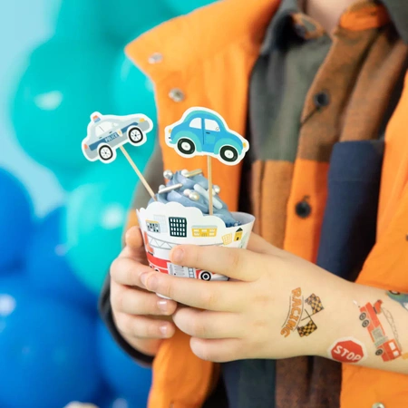 Pikery na tort Auta 8szt.