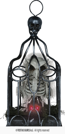 Szkielet sowy w klatce, interaktywny, 33cm