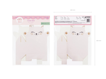 Ozdobne pudełka na ciasto - Kotek