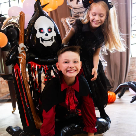 Balon foliowy stojący Śmierć z kosą Halloween 160cm