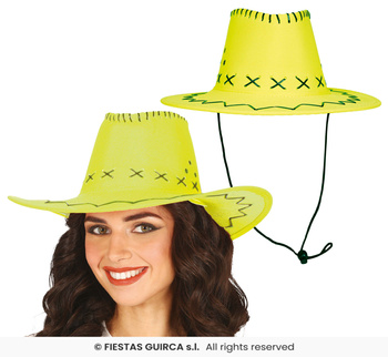 Kapelusz kowbojski zamszowy, zielony