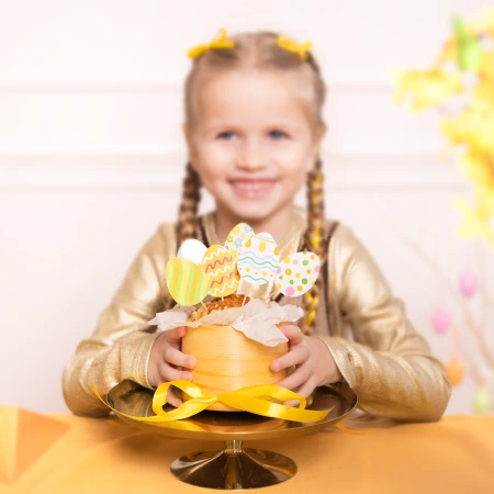 Toppery na tort Pisanki 6szt.